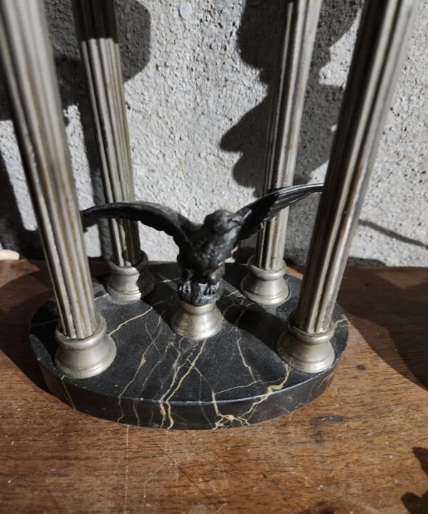 Orologio antico con scultura di aquila - immagine 6