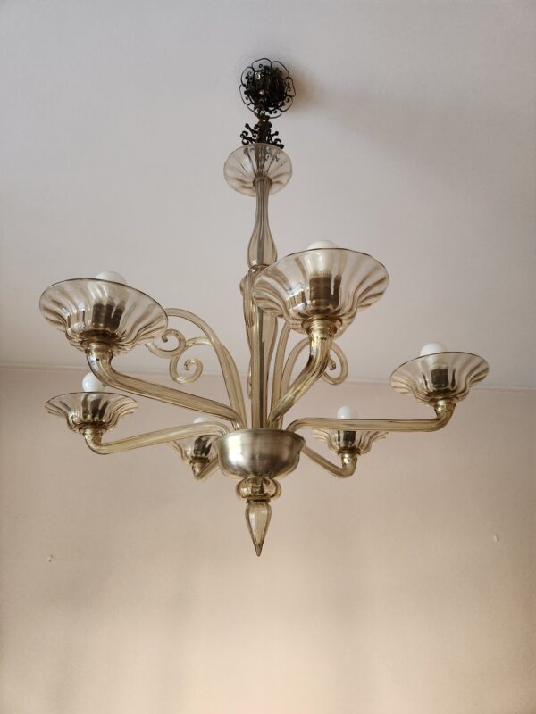 Lampadario antico in vetro - immagine 3