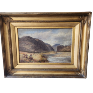 Quadro antico paesaggio epoca 800