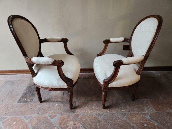 Coppia di Poltrone antiche epoca 900 - immagine 6