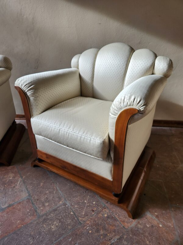 Poltrone antiche epoca 800 in tessuto - immagine 5