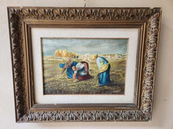 Quadro epoca 900 con contadine - immagine 3
