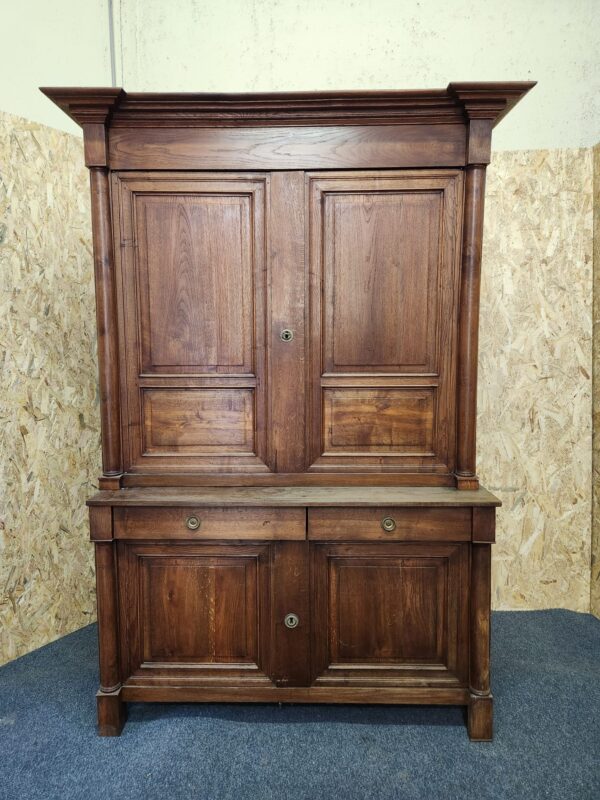 Credenza con alzata antica in rovere - immagine 2