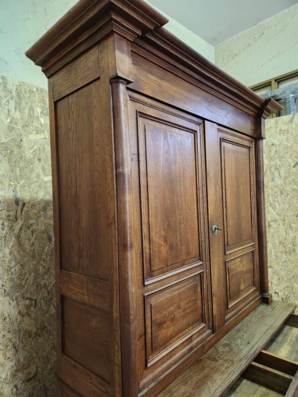 Credenza con alzata antica in rovere - immagine 4