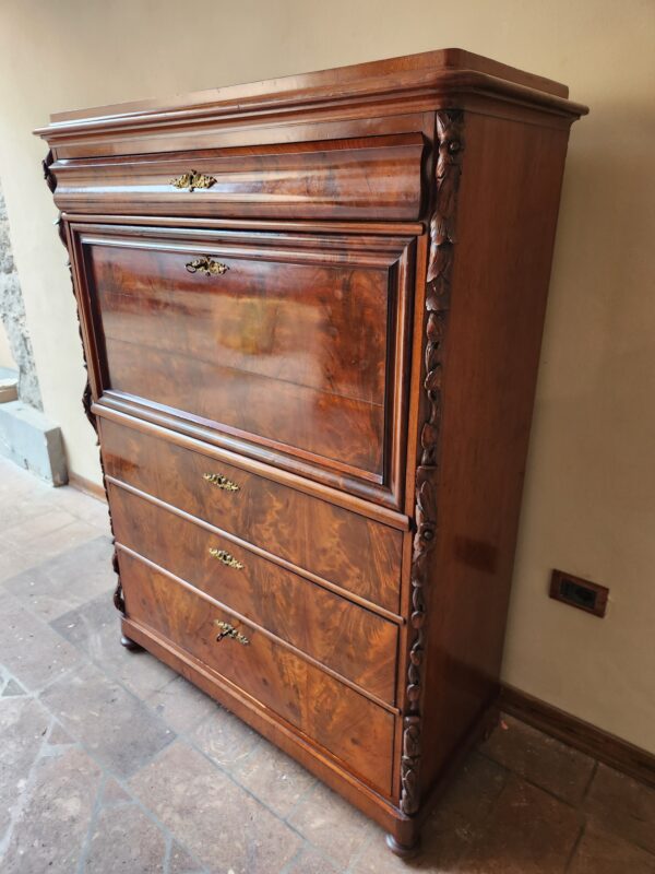 Secretaire antico epoca meta 800 - immagine 3