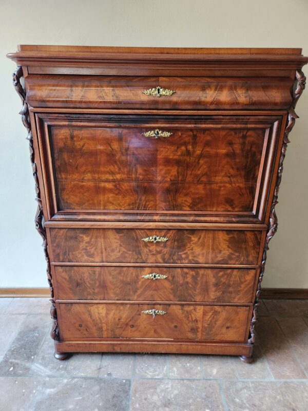 Secretaire antico epoca meta 800 - immagine 4