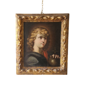 Quadro antico Gesù Salvatore del Mondo