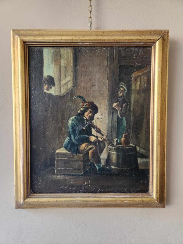 Quadro antico raff violinista - immagine 3