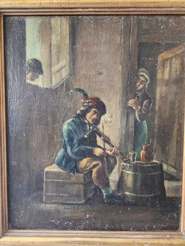 Quadro antico raff violinista - immagine 4