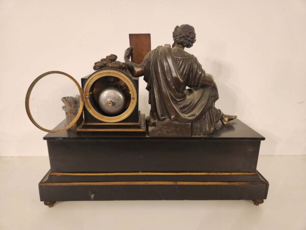 Orologio antico in marmo e bronzo - immagine 7