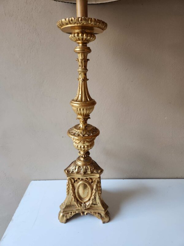 Candelieri antichi dorati epoca 700 - immagine 4