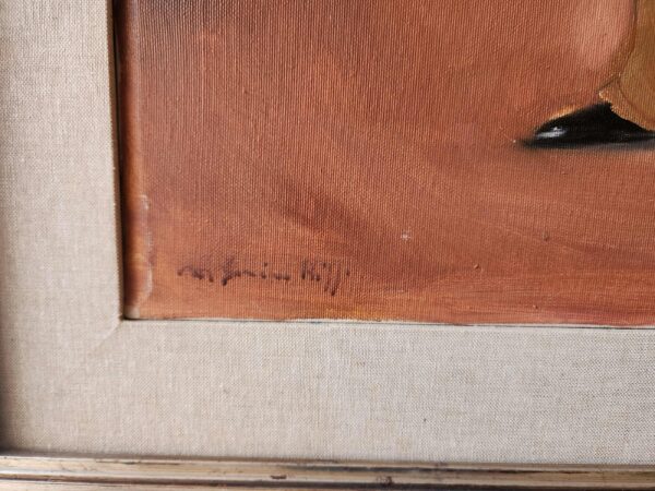 Dipinto epoca 900 ritratto pittore - immagine 4