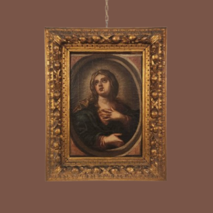 Dipinto antico quadro raff santa  epoca 600