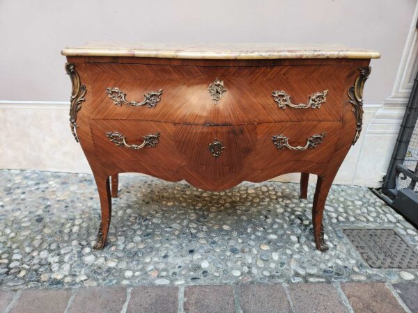 Cassettone antico con marmo - immagine 2
