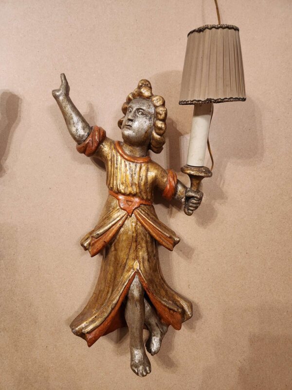 Applique antiche con sculture laccate dorate - immagine 5