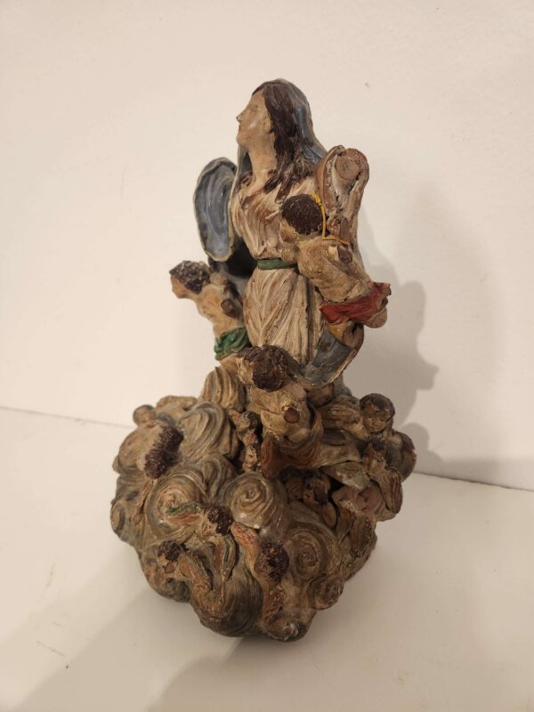 Scultura antica in terracotta  raff.Madonna - immagine 8