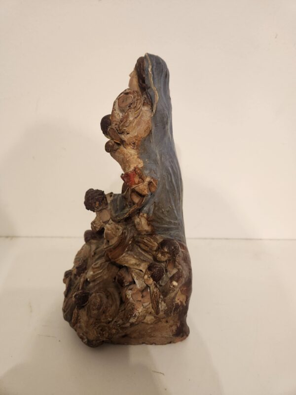 Scultura antica in terracotta  raff.Madonna - immagine 5