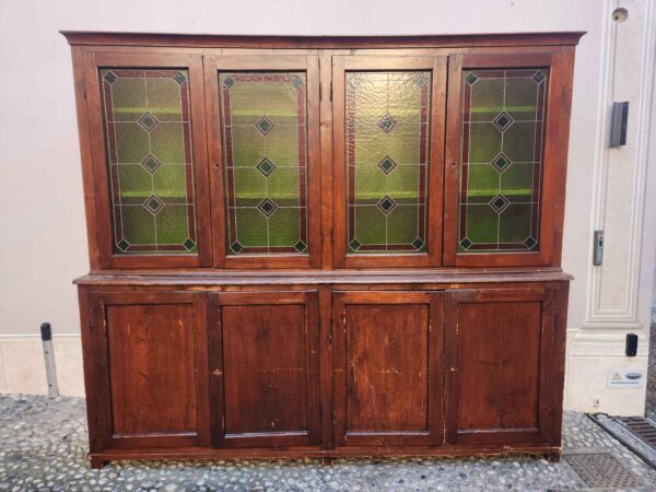 Credenza rustica antica 4 ante con alzata - immagine 17