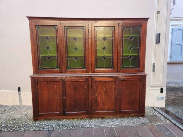Credenza rustica antica 4 ante con alzata - immagine 2