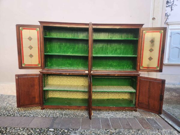 Credenza rustica antica 4 ante con alzata - immagine 13