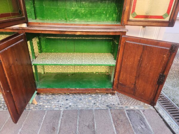 Credenza rustica antica 4 ante con alzata - immagine 14