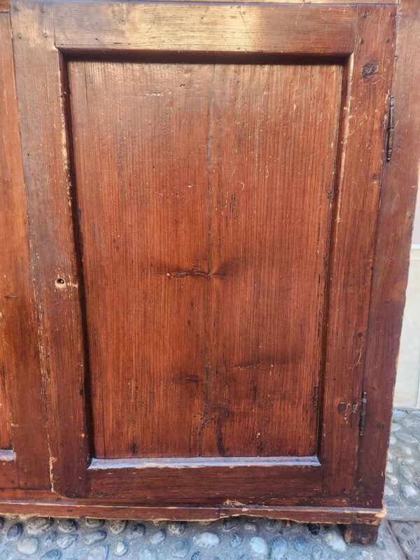 Credenza rustica antica 4 ante con alzata - immagine 9
