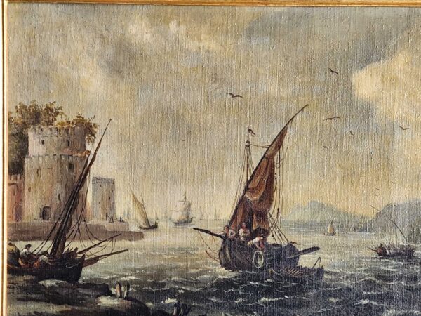 Dipinto antico raff marina epoca 900 - immagine 4