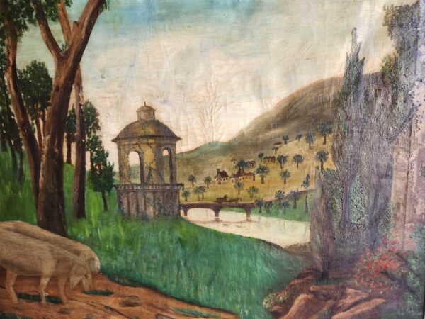 Quadro antico epoca 900 raff paesaggio - immagine 6