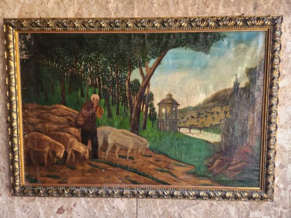 Quadro antico epoca 900 raff paesaggio - immagine 13