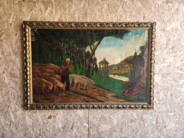 Quadro antico epoca 900 raff paesaggio - immagine 2