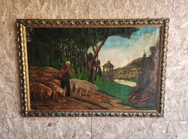 Quadro antico epoca 900 raff paesaggio - immagine 15