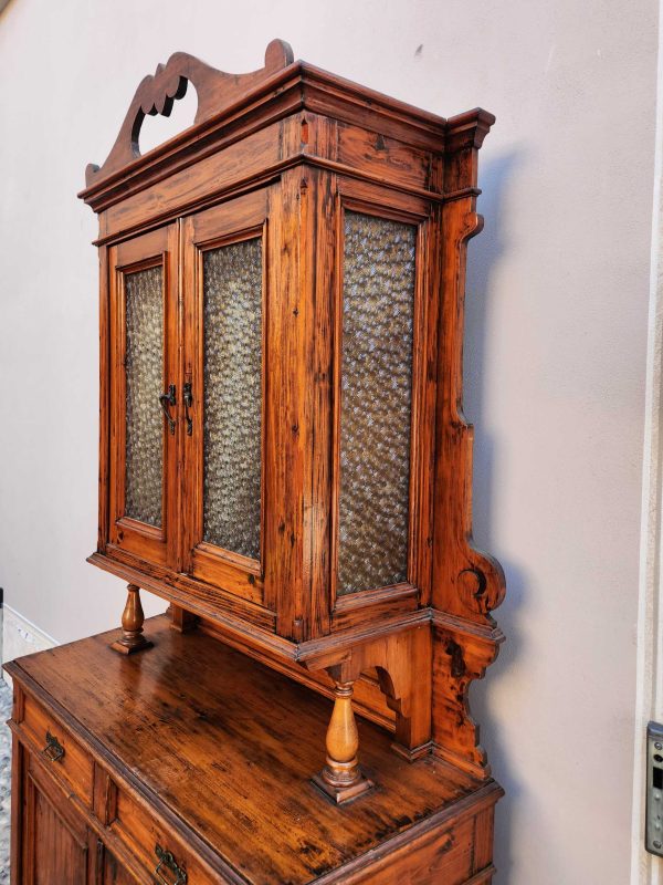 Credenza in abete rustica con alzata - immagine 5