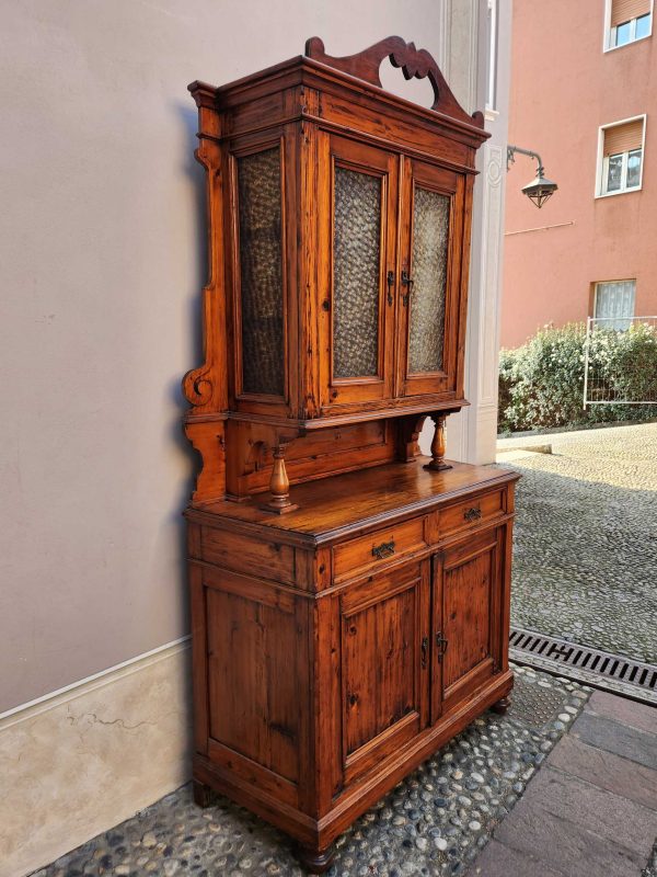Credenza in abete rustica con alzata - immagine 3