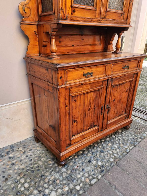 Credenza in abete rustica con alzata - immagine 6