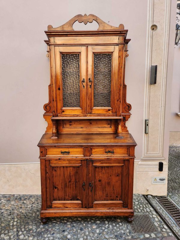 Credenza in abete rustica con alzata - immagine 9