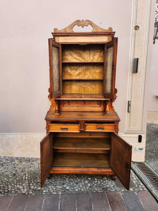 Credenza in abete rustica con alzata - immagine 7