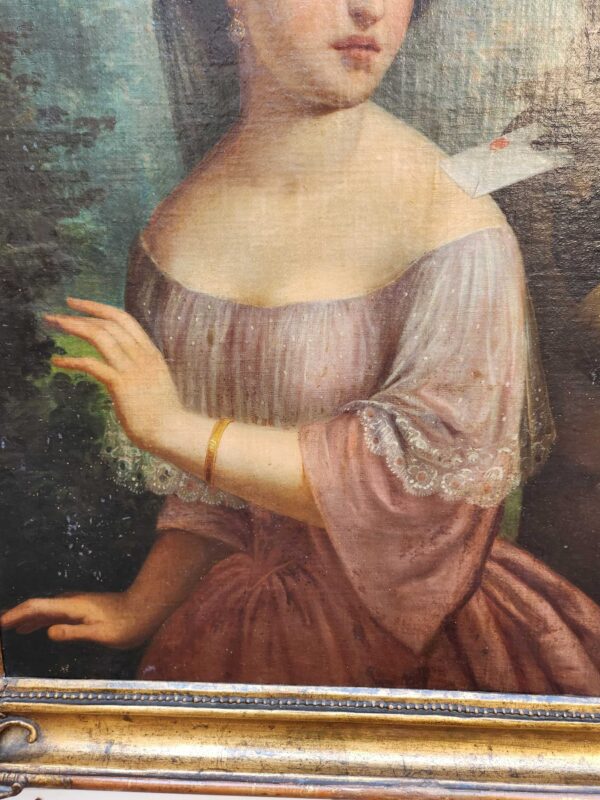 Dipinto antico raff personaggi epoca 800 - immagine 6