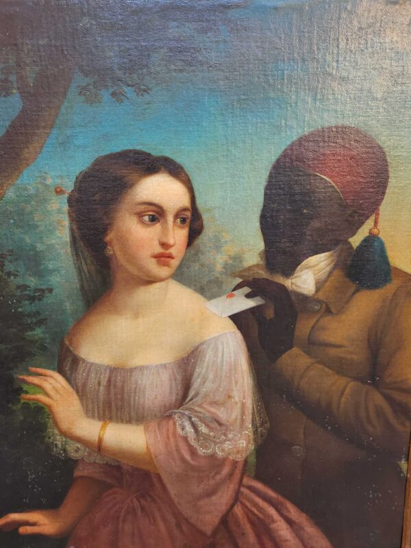 Dipinto antico raff personaggi epoca 800 - immagine 4