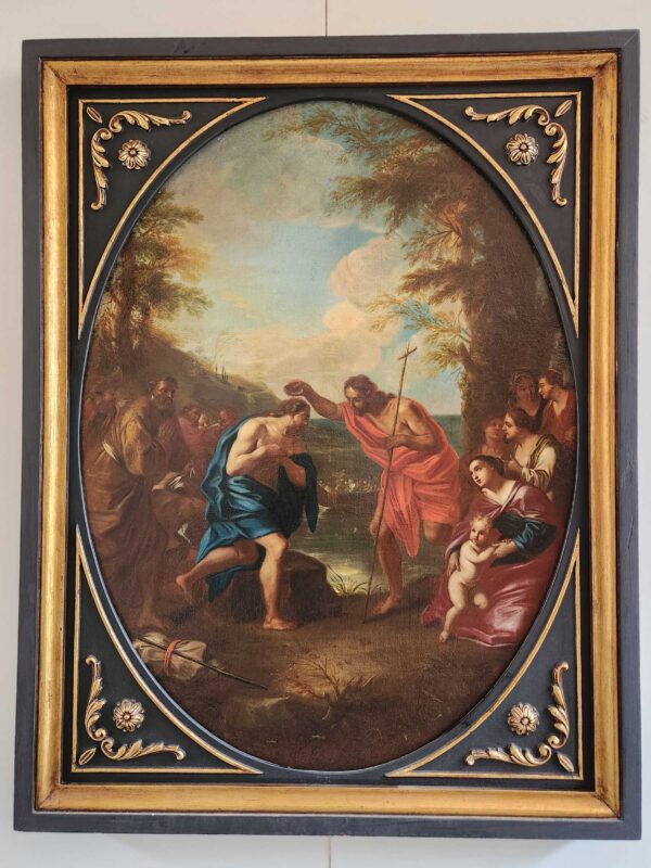 Dipinto antico Raffigurante Battesimo di cristo - immagine 7