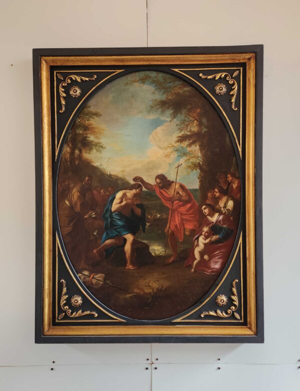 Dipinto antico Raffigurante Battesimo di cristo - immagine 2