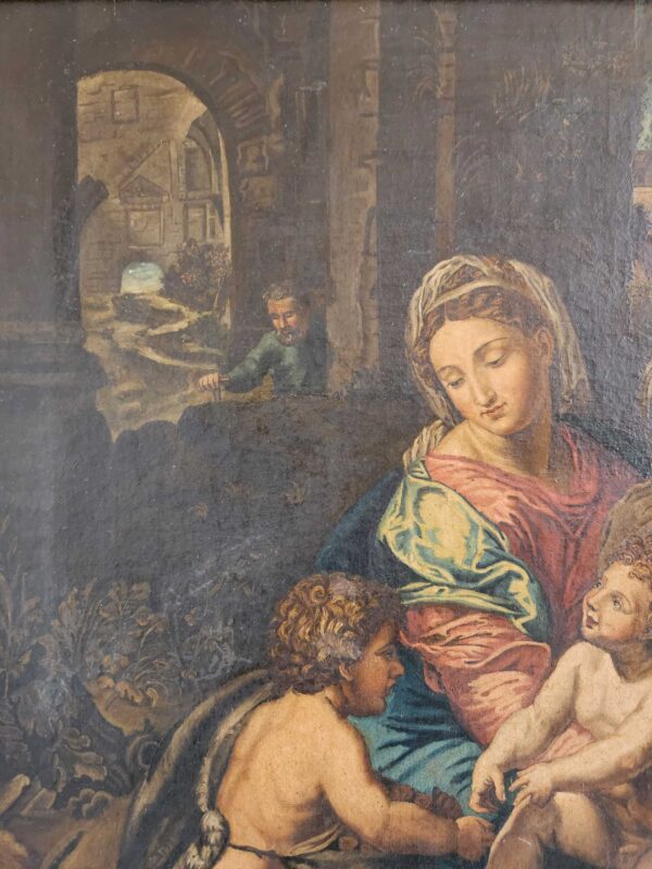 Dipinto antico raff Madonna con Bambino - immagine 7