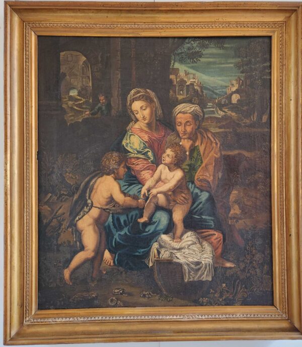 Dipinto antico raff Madonna con Bambino - immagine 3