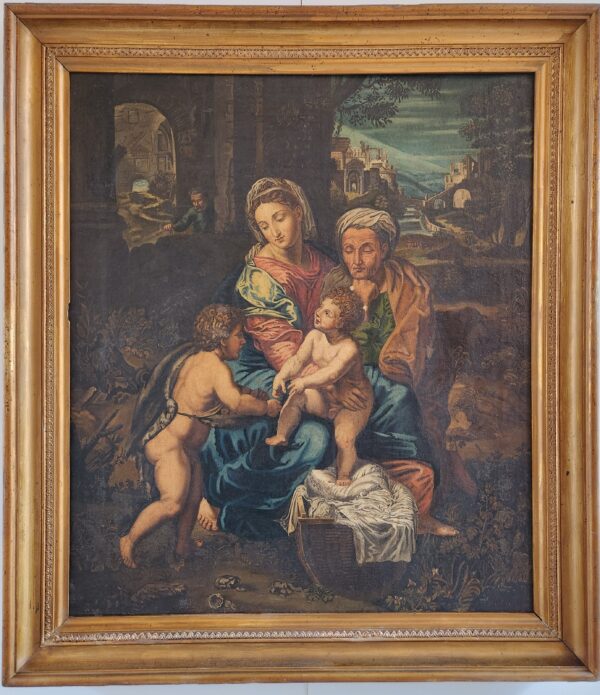 Dipinto antico raff Madonna con Bambino - immagine 5