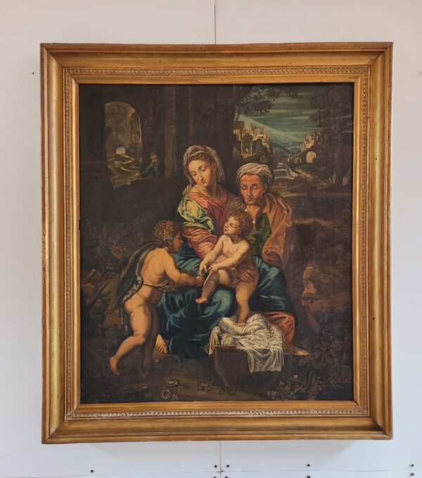 Dipinto antico raff Madonna con Bambino - immagine 10