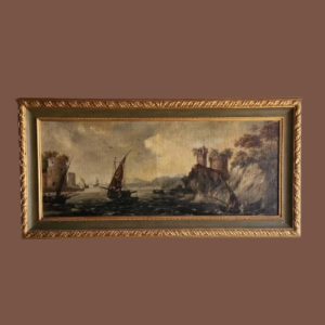 Dipinto antico raff marina epoca 900