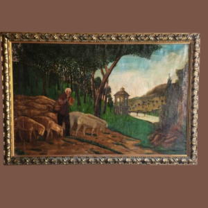 Quadro antico epoca 900 raff paesaggio
