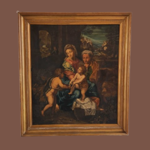 Dipinto antico raff Madonna con Bambino