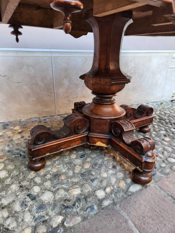 Tavolino antico a biscotto - immagine 4
