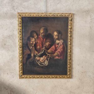 Alternative view of Dipinto antico  epoca 600 Raffigurante Natività