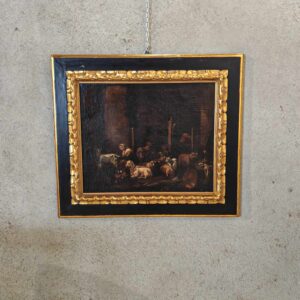 Alternative view of Quadro antico Raffigurante scena pastorale